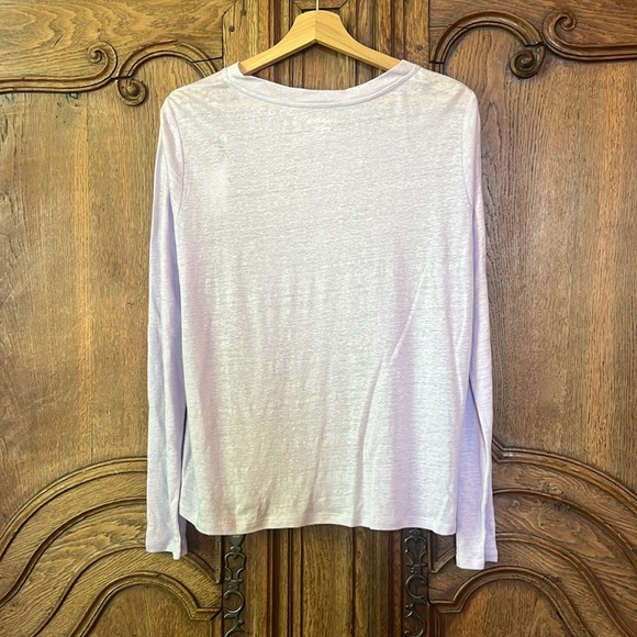 Eileen Fisher Organic Linen Jersey Crewneck Long Sleeve Tee - Picture 7 of 13